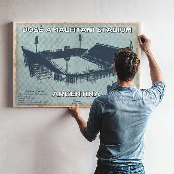 Argentina Rugby - Vintage JosÃ© Amalfitani Stadium Print