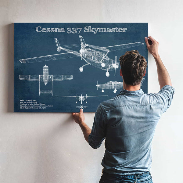 Cessna 337 Skymaster Air Taxi Aircraft Original Blueprint Art