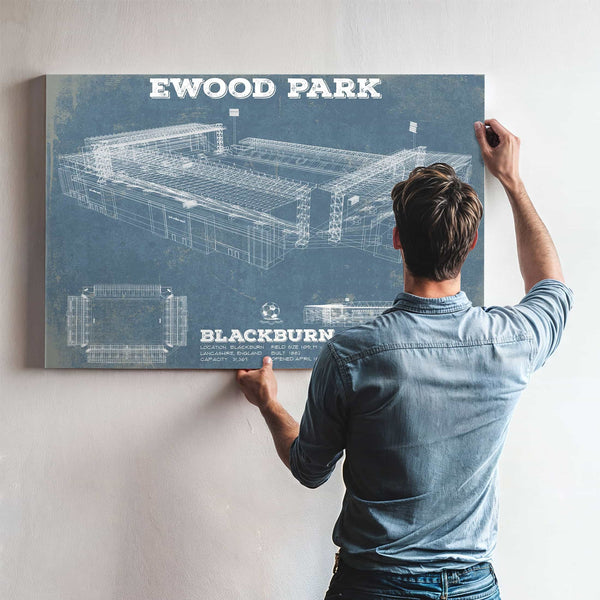 Blackburn Rovers FC Vintage Ewood Park Soccer Print