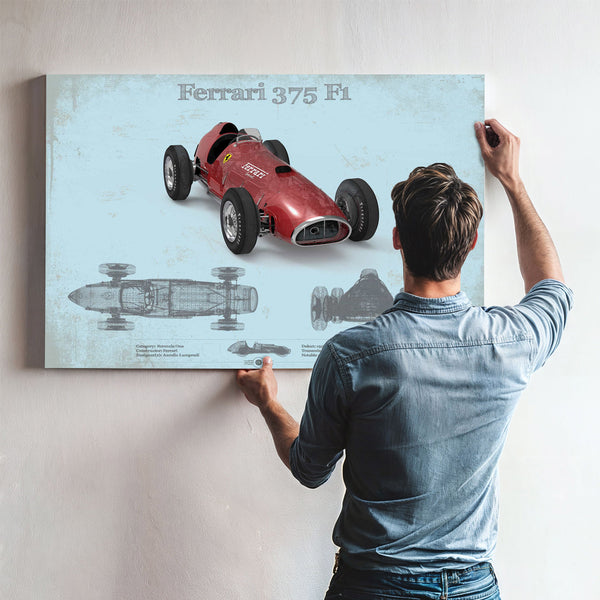 Vintage Ferrari 375 Formula One Race Car Print