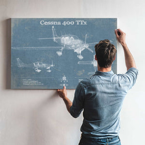 Cessna 400 TTX Original Blueprint Art