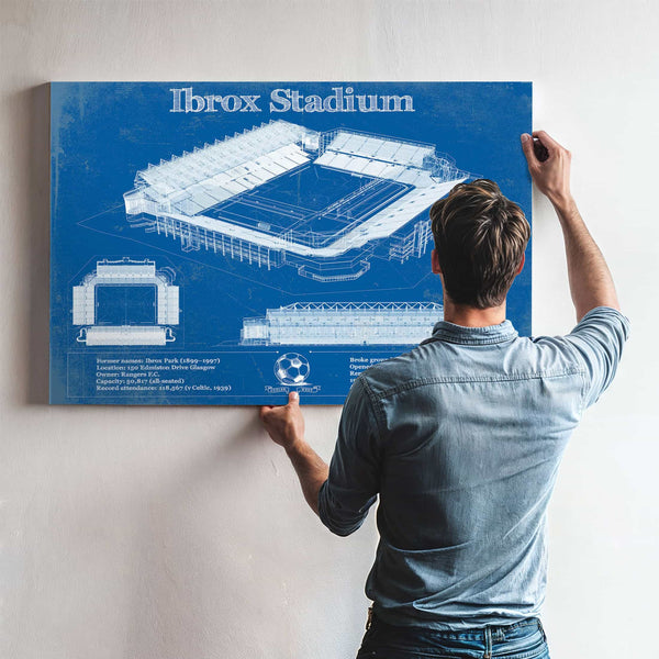 Rangers Football Club Ibrox Stadium Soccer Print