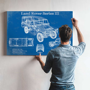 Land Rover Series III 109" Blueprint Vintage Auto Patent Print