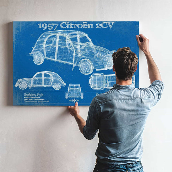Citroen 2CV Vintage Car Print