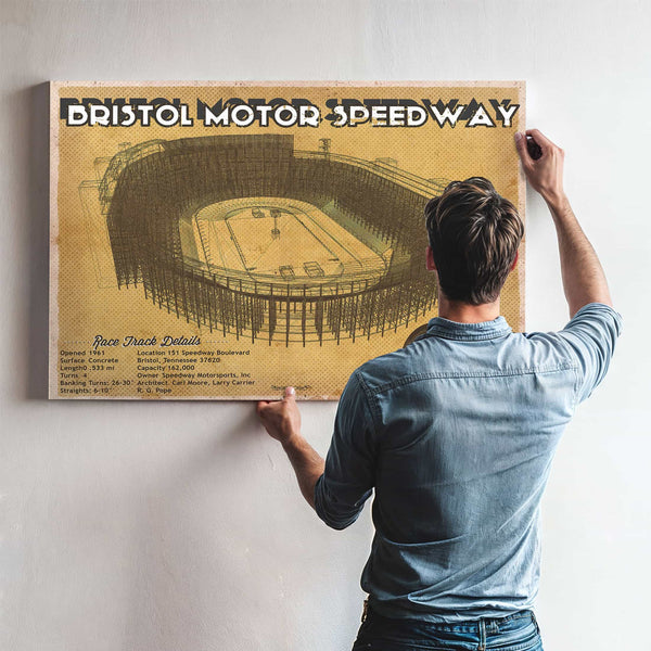 Bristol Speedway NASCAR Race Track Print