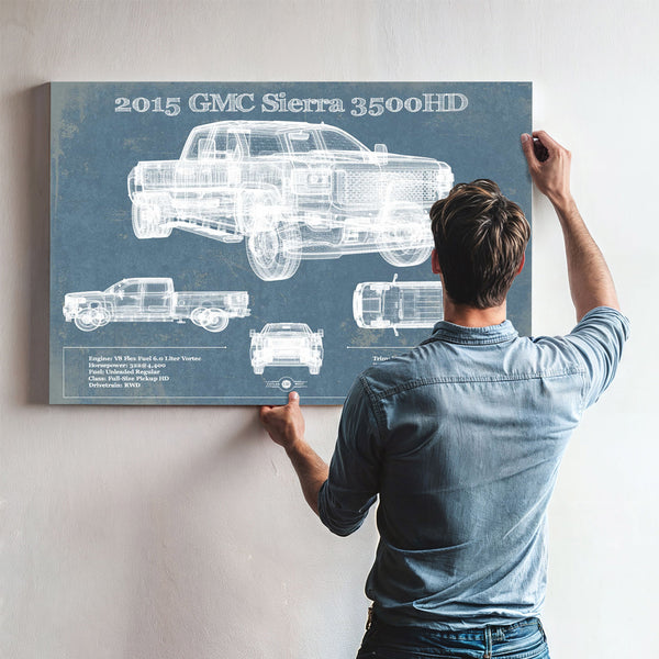 2015 GMC Sierra 3500HD Vintage Blueprint Auto Print