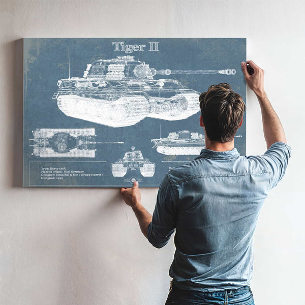 Tiger II Vintage German Tank Military Print