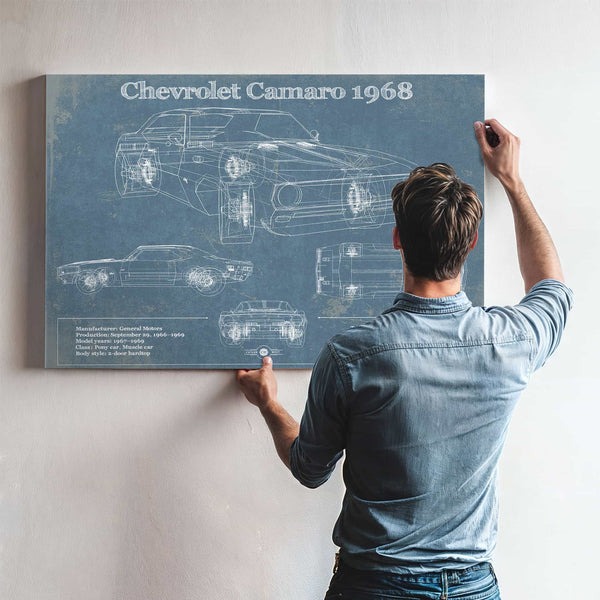Chevrolet Camaro 1968 Blueprint Vintage Auto Patent Print
