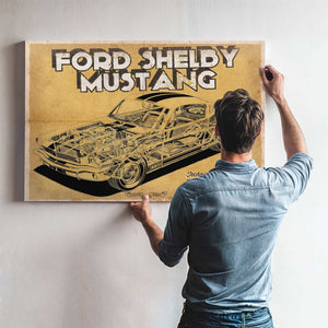 Vintage Ford Shelby Mustang Sports Car Print
