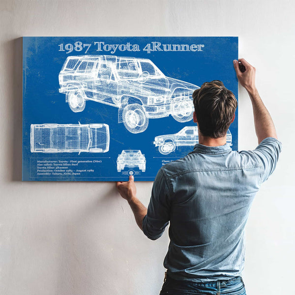 1987 Toyota 4runner Vintage Blueprint Auto Print