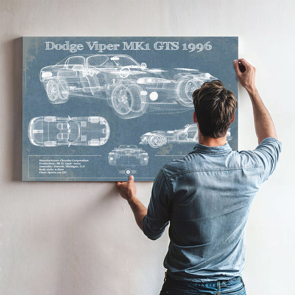 Dodge Viper Vintage Blueprint Auto Print