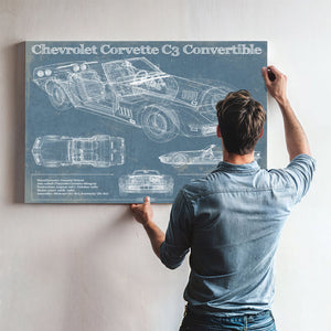 Chevrolet Corvette C3 Convertible Vintage Auto Print