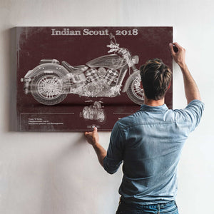 Indian Scout 2018 Motorcycle Patent Print
