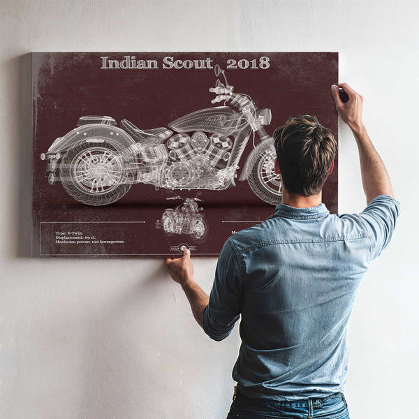 Indian Scout 2018 Motorcycle Patent Print