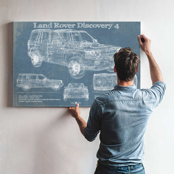 Land Rover Discovery 4 Blueprint Vintage Auto Patent Print
