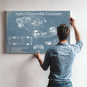 1967 Chevrolet Camaro Original Vintage Car Print
