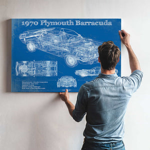 1970 Plymouth Barracuda Original Blueprint Art