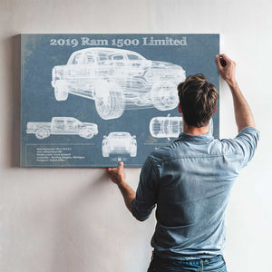 2019 Ram 1500 Limited Vintage Blueprint Auto Print
