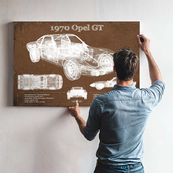 1970 Opel GT Original Vintage Car Print