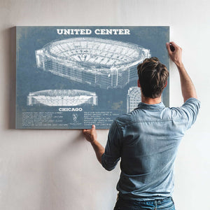 United Center - Chicago Blackhawks Vintage Hockey Print