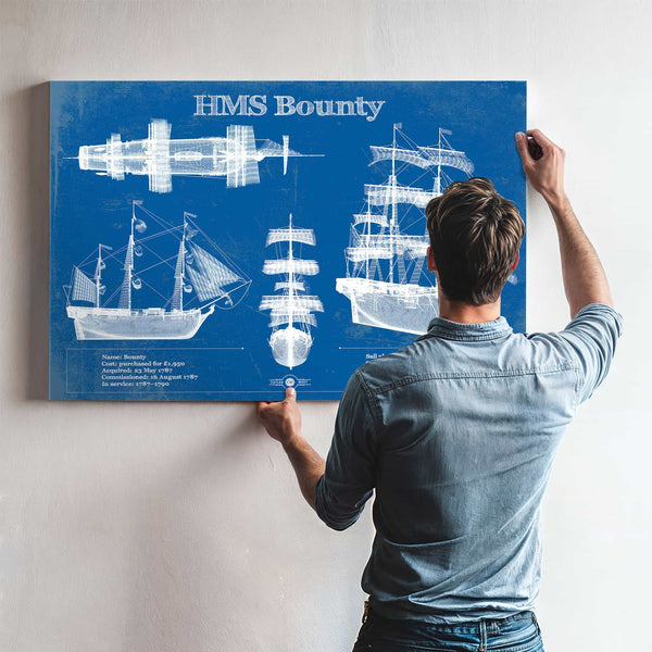 HM Armed Vessel Bounty Blueprint Original Wall Art