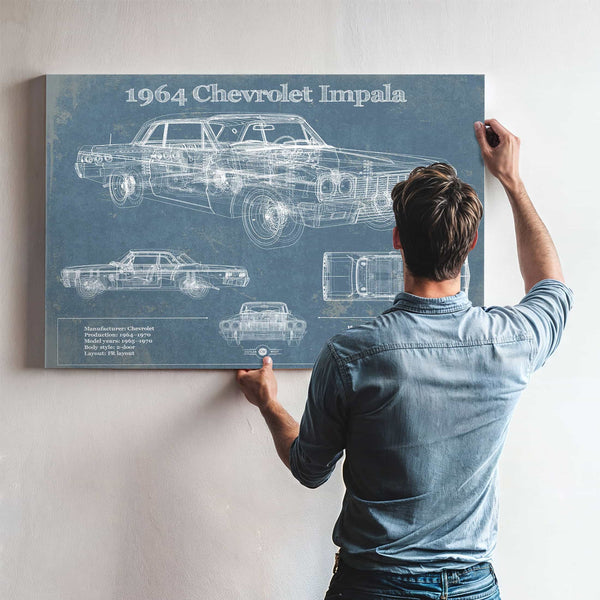 1964 Chevrolet Impala Original Blueprint Art