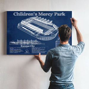 Kansas City Children's Mercy Park Vintage Soccer MLS Print