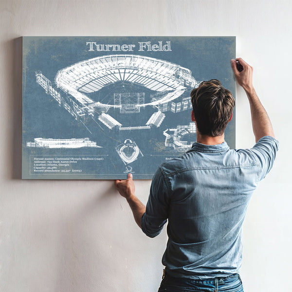 Turner Field - Atlanta Braves (MLB) Vintage Baseball Print
