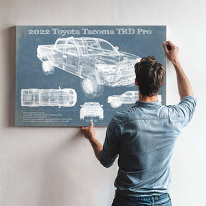 2022 Toyota Tacoma TRD Pro Blueprint Vintage Auto Print