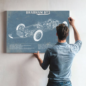Brabham BT3 Formula One Racing Car Vintage Auto Print