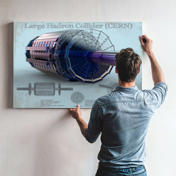 Large Hadron Collider CERN Blueprint Wall Art