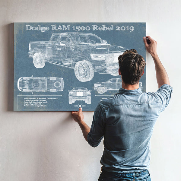 2019 Ram 1500 Rebel Vintage Blueprint Auto Print