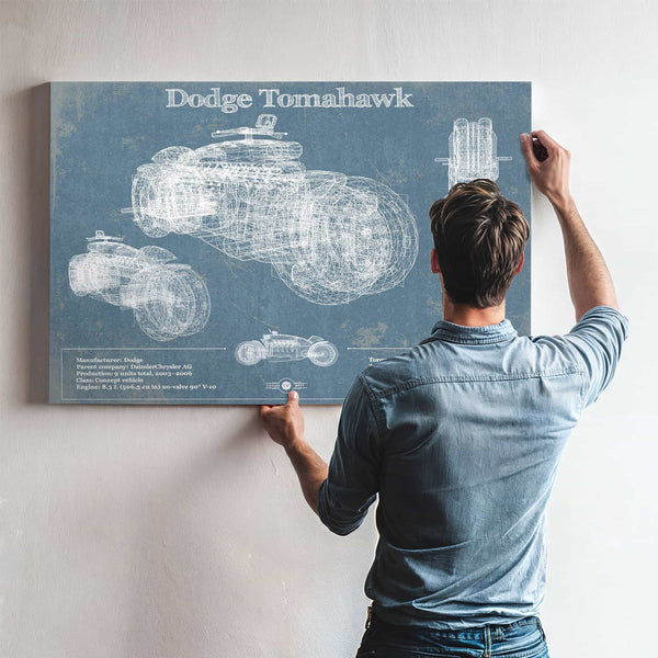 Dodge Tomahawk Vintage Blueprint Auto Print