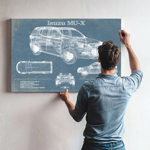 Isuzu MU-X Vintage Blueprint Auto Print