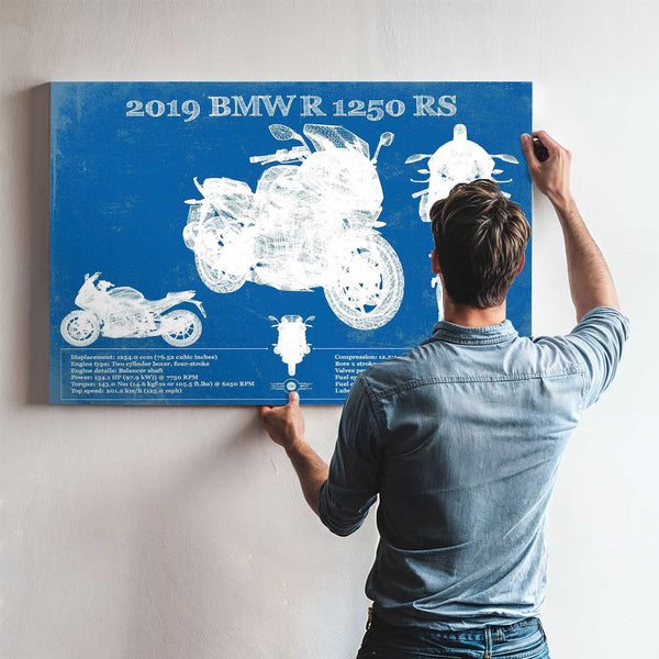 2019 BMW R1250RS Vintage Blueprint Auto Print
