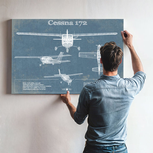 Cessna 172 Original Blueprint Art
