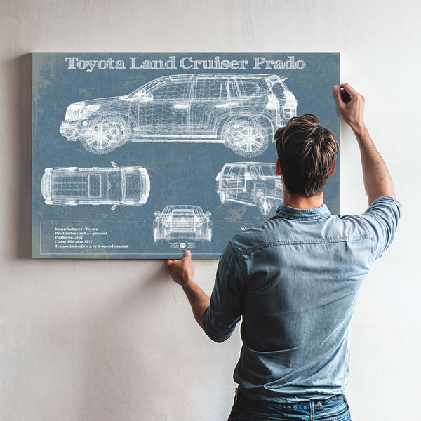 Toyota Land Cruiser Prado (2016) Blueprint Vintage Auto Patent Print