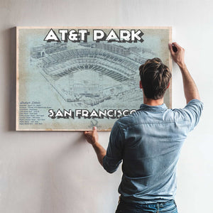 San Francisco Giants - AT&T Park Vintage Baseball Print