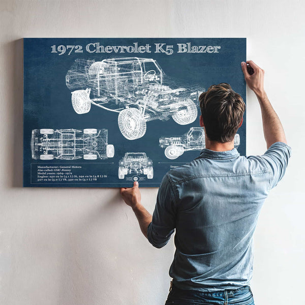 1972 Chevrolet K5 Blazer Blueprint Vintage Auto Patent Print