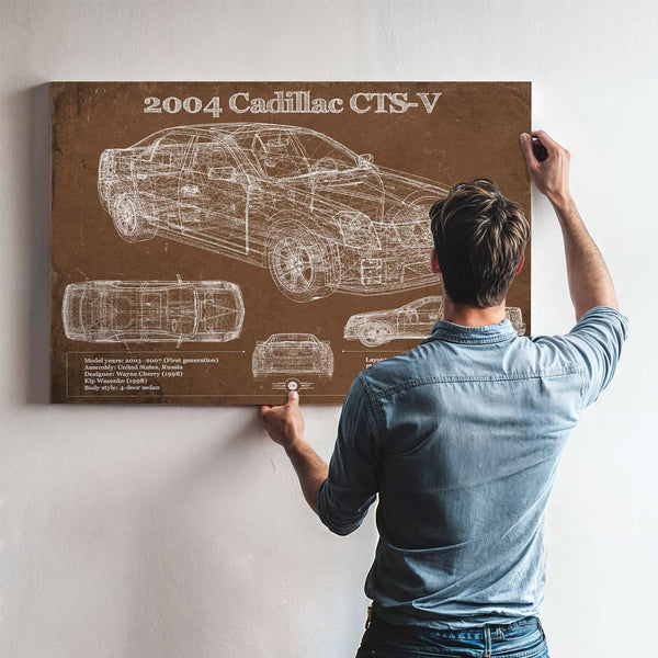 2004 Cadillac CTS-V Vintage Blueprint Auto Print