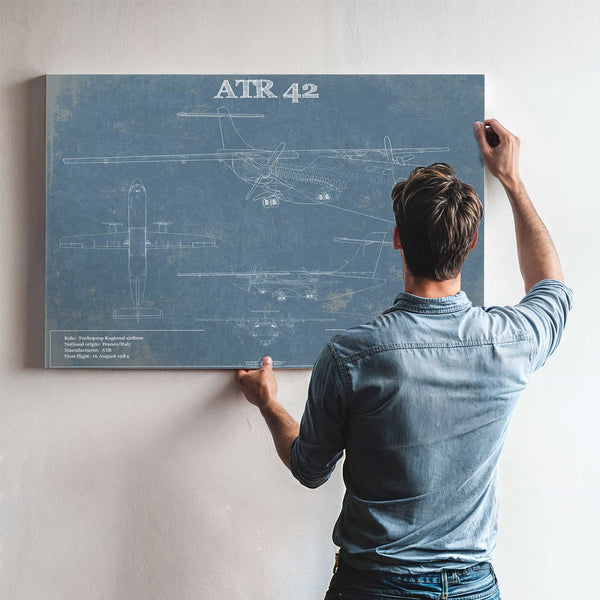 ATR 42 Vintage Aviation Blueprint with Optional Custom Pilot aviation-2