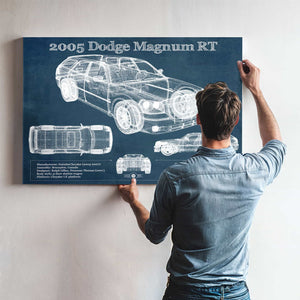2005 Dodge Magnum RT Vintage Blueprint Auto Print