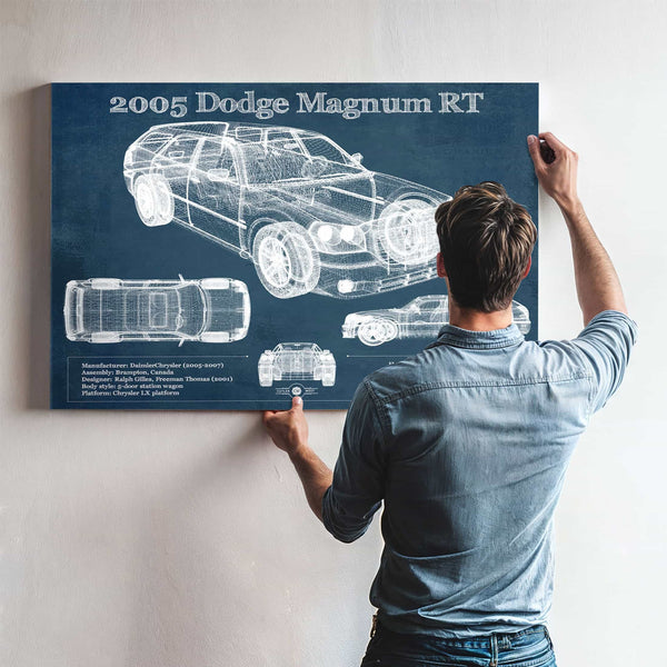 2005 Dodge Magnum RT Vintage Blueprint Auto Print
