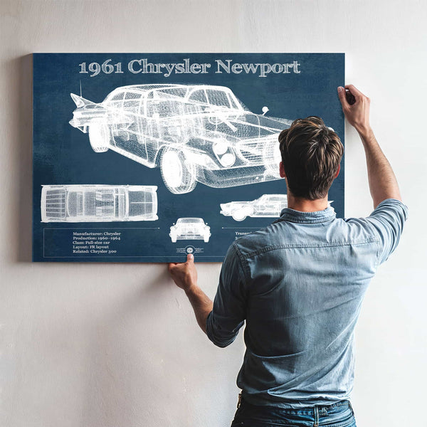 1961 Chrysler Newport Vintage Blueprint Auto Print