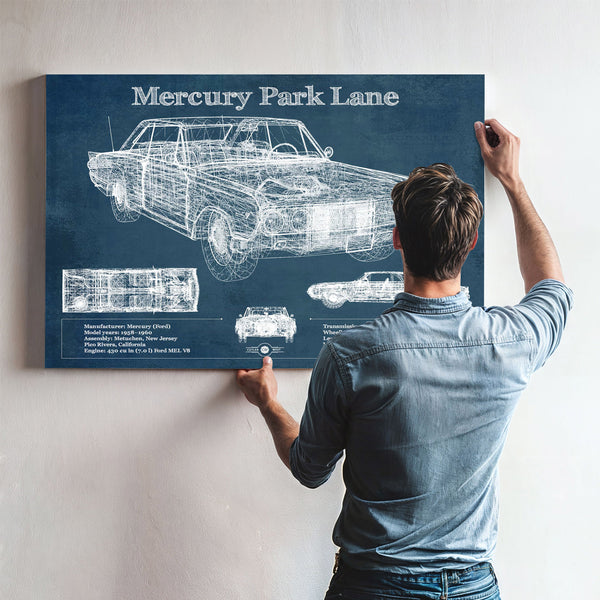 Mercury Park Lane Blueprint Vintage Auto Print