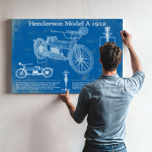 Henderson Model A 1912 Motorcycle Patent Print