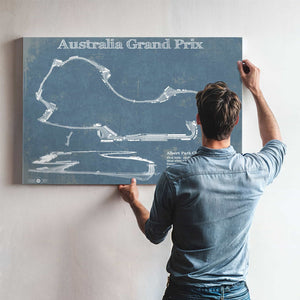 Australian Grand Prix Formula One Blueprint Race Track Print