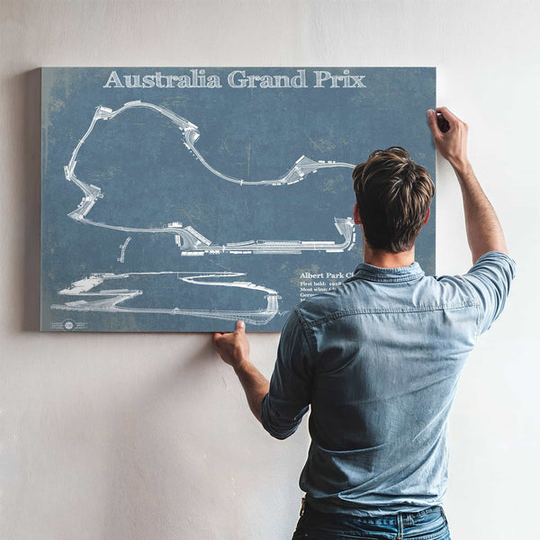 Australian Grand Prix Formula One Blueprint Race Track Print