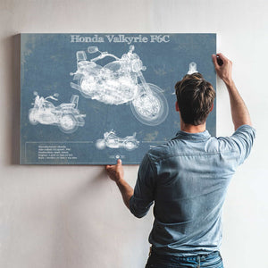 Honda Valkyrie F6C Blueprint Motorcycle Patent Print