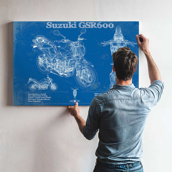 Suzuki GSR600 Blueprint Motorcycle Patent Print
